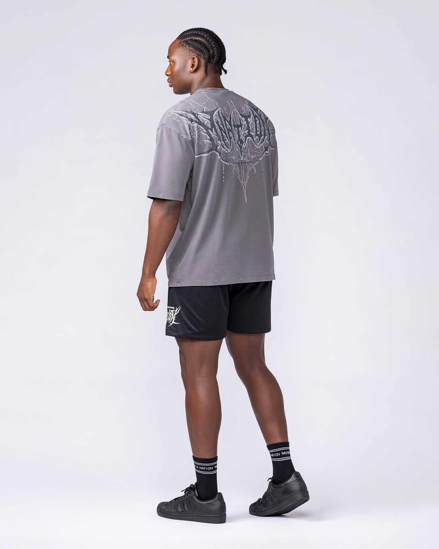 Gothic Oversized Tee - Washed Tornado