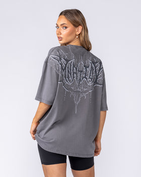 Gothic Oversized Tee - Washed Tornado