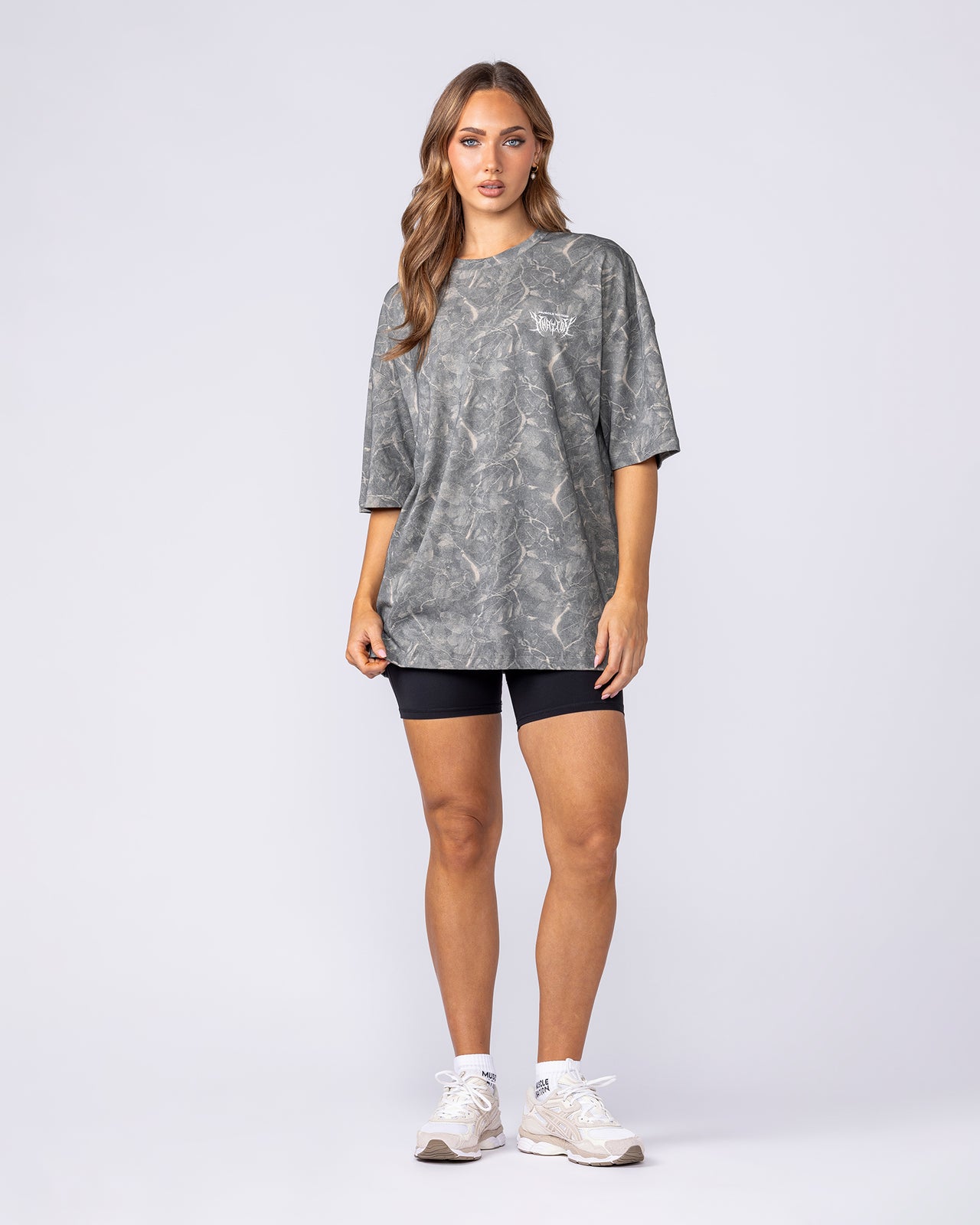 Gothic Oversized Tee - Washed Tree Camo
