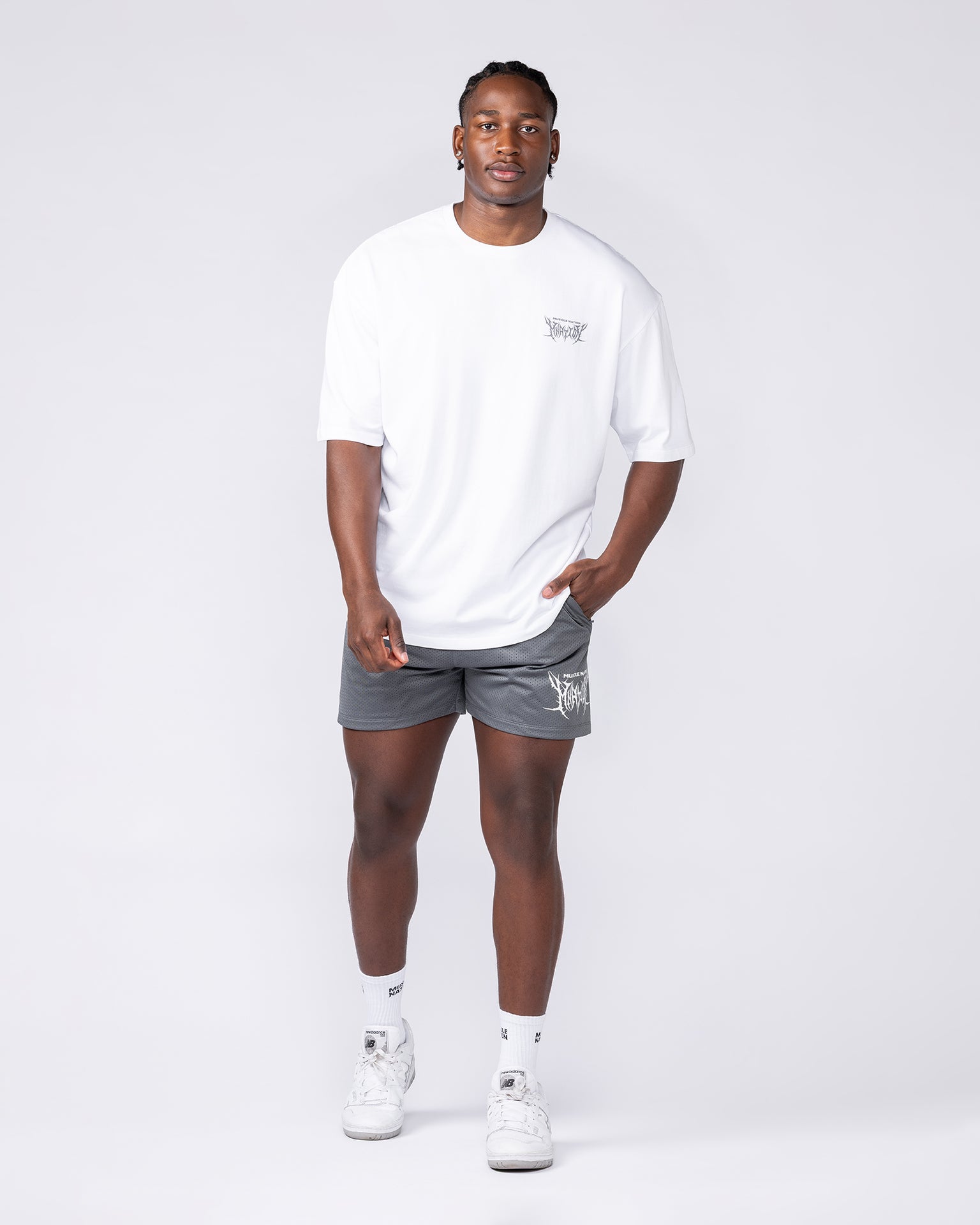 Gothic Oversized Tee - White