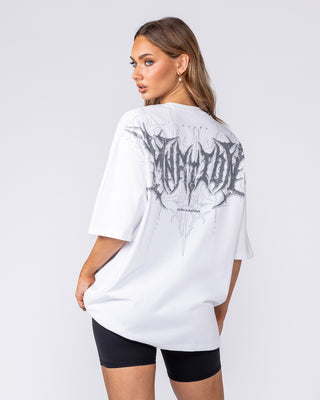 Gothic Oversized Tee - White