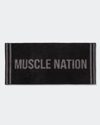 Gym Towel - Black / Tornado-Accessories-ACC1125195BLKTRNDO-MNAPPRL47959-2-Muscle Nation