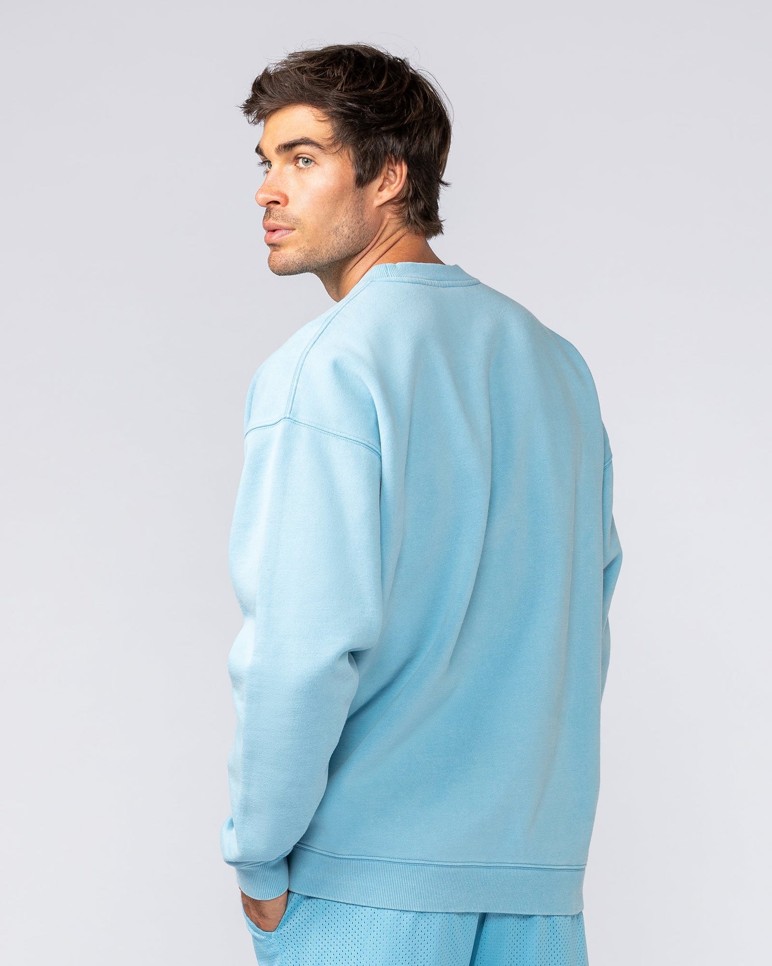 Heritage Crest Crew Pullover - Washed Light Blue-Jumpers & Hoodies-XS-032514WSHLTBL-XS-MNAPPRL41269-4-Muscle Nation