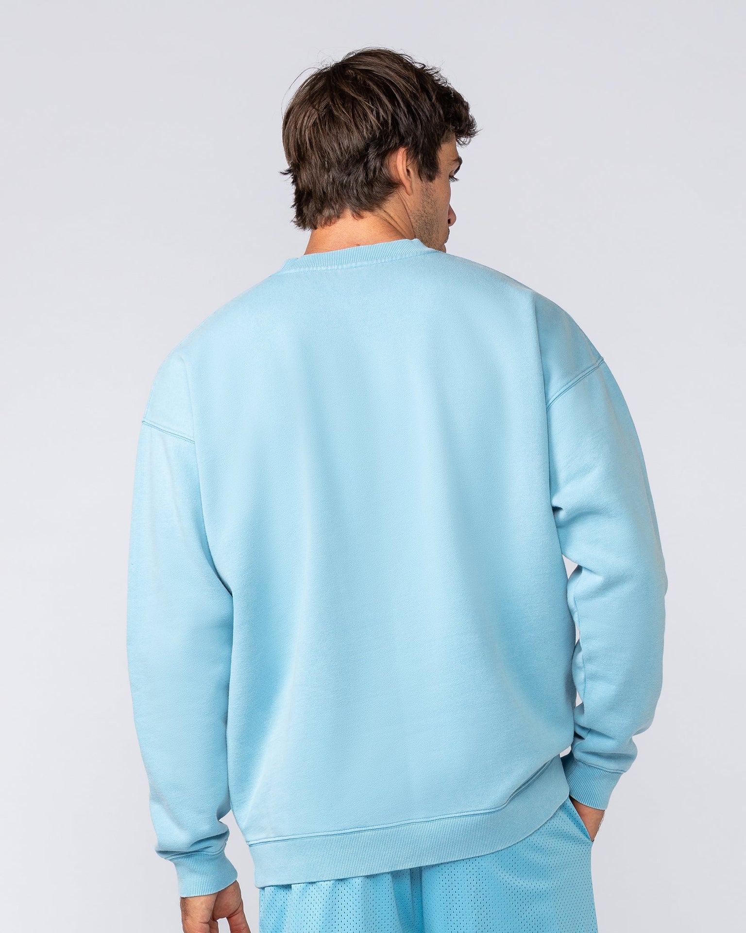 Heritage Crest Crew Pullover - Washed Light Blue-Jumpers & Hoodies-XS-032514WSHLTBL-XS-MNAPPRL41269-5-Muscle Nation