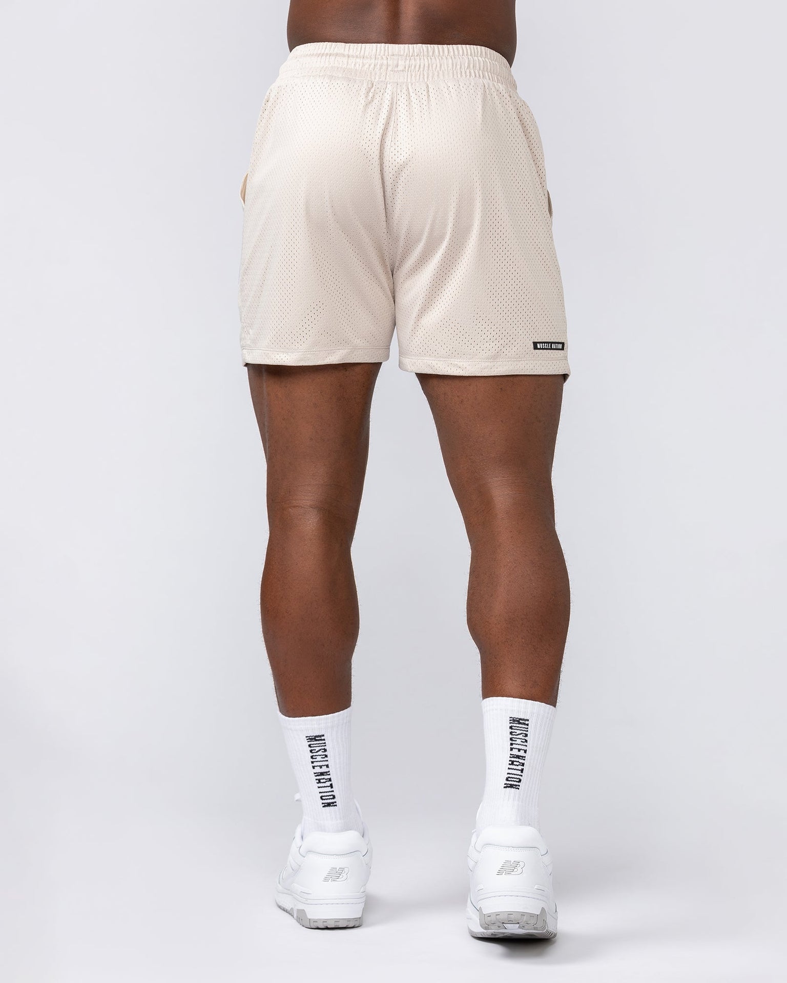 Heritage Crest Lay Up 3.5" Shorts - Cream-Shorts-S-032504CREAM-S-MNAPPRL41398-5-Muscle Nation