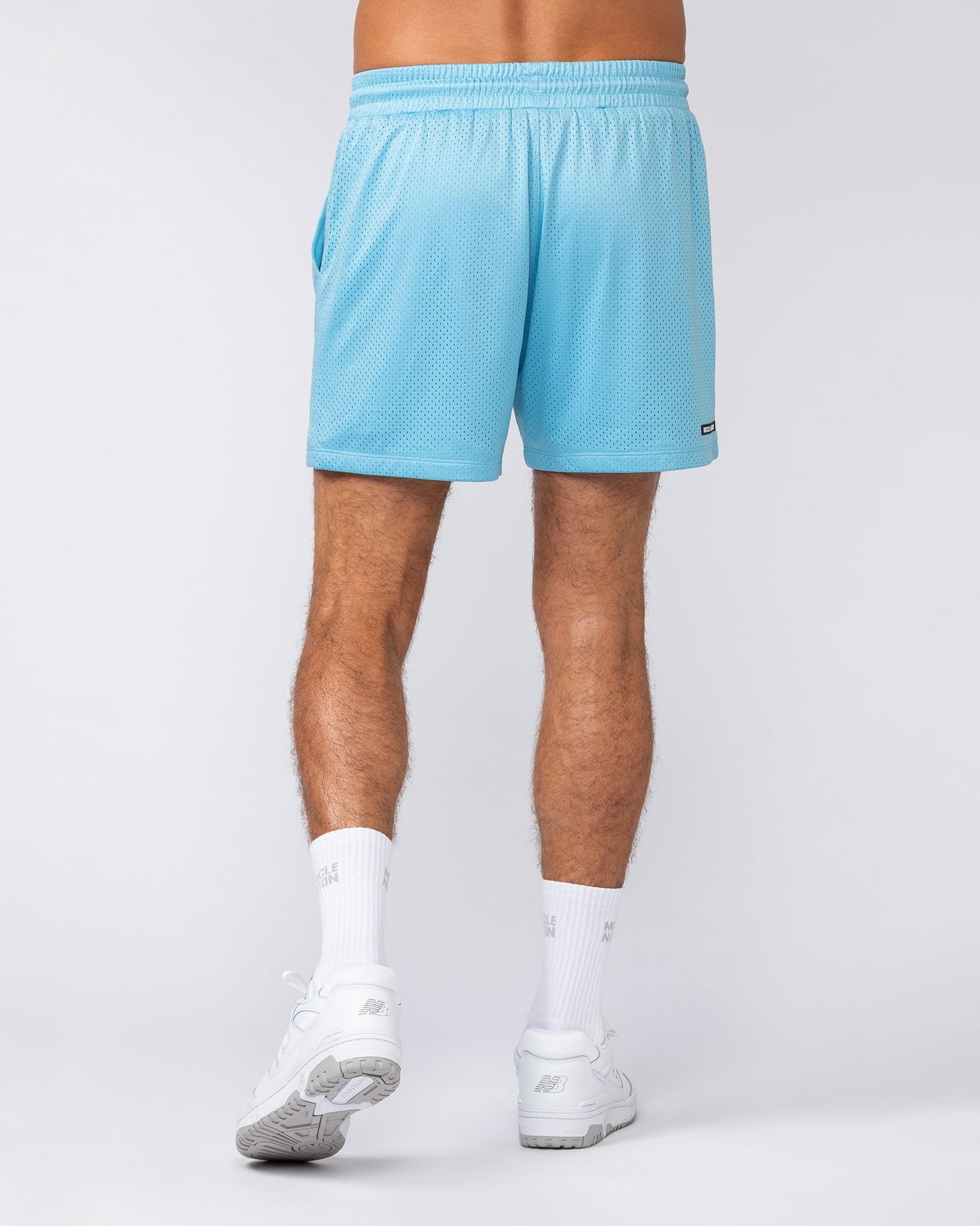 Heritage Crest Lay Up 3.5" Shorts - Light Blue-Shorts-S-032504LTBL-S-MNAPPRL41384-6-Muscle Nation