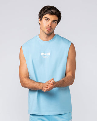 Heritage Muscle Tank - Light Blue-Singlets & Tanks-S-032515LTBL-S-MNAPPRL41167-1-Muscle Nation