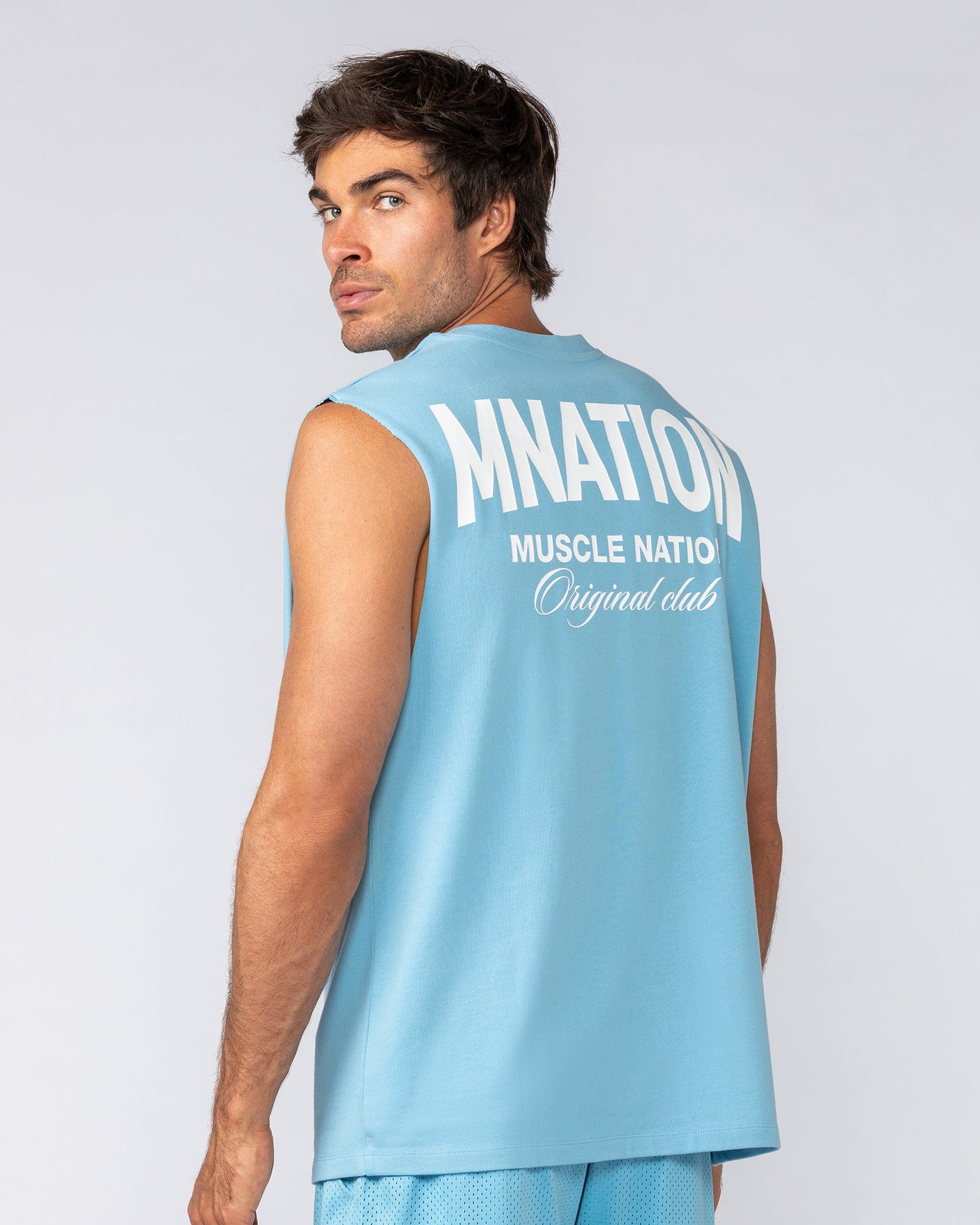 Heritage Muscle Tank - Light Blue-Singlets & Tanks-S-032515LTBL-S-MNAPPRL41167-3-Muscle Nation