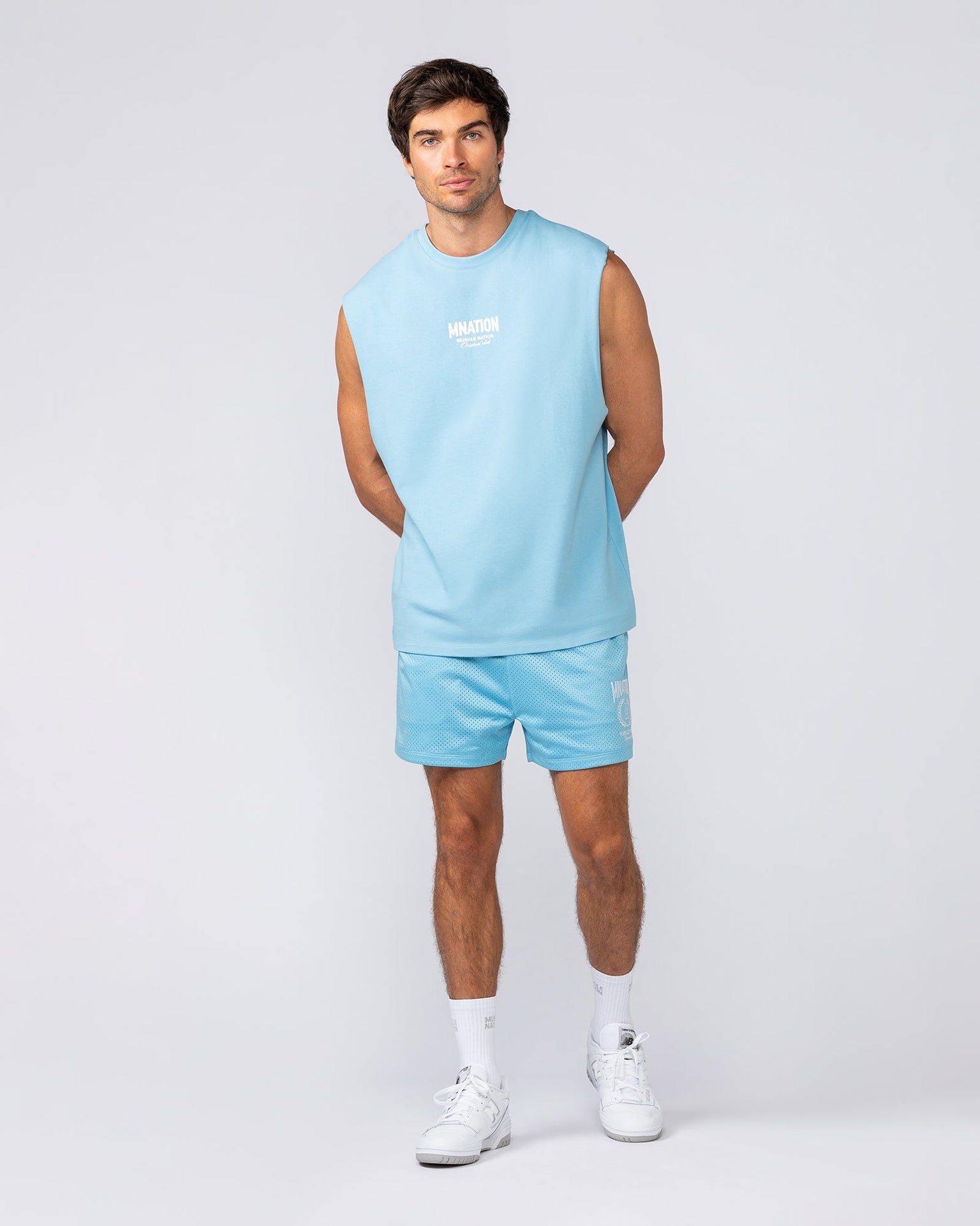 Heritage Muscle Tank - Light Blue-Singlets & Tanks-S-032515LTBL-S-MNAPPRL41167-5-Muscle Nation