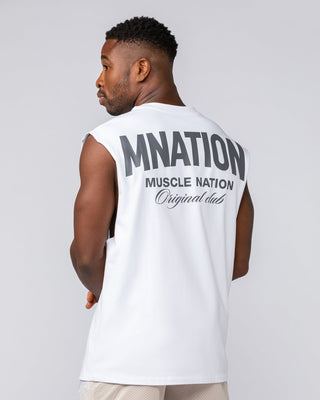 Heritage Muscle Tank - White-Singlets & Tanks-S-032515WHT-S-MNAPPRL41160-1-Muscle Nation
