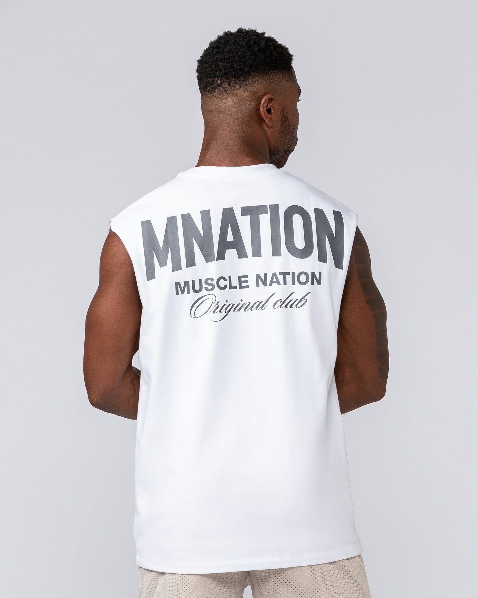 Heritage Muscle Tank - White-Singlets & Tanks-S-032515WHT-S-MNAPPRL41160-5-Muscle Nation