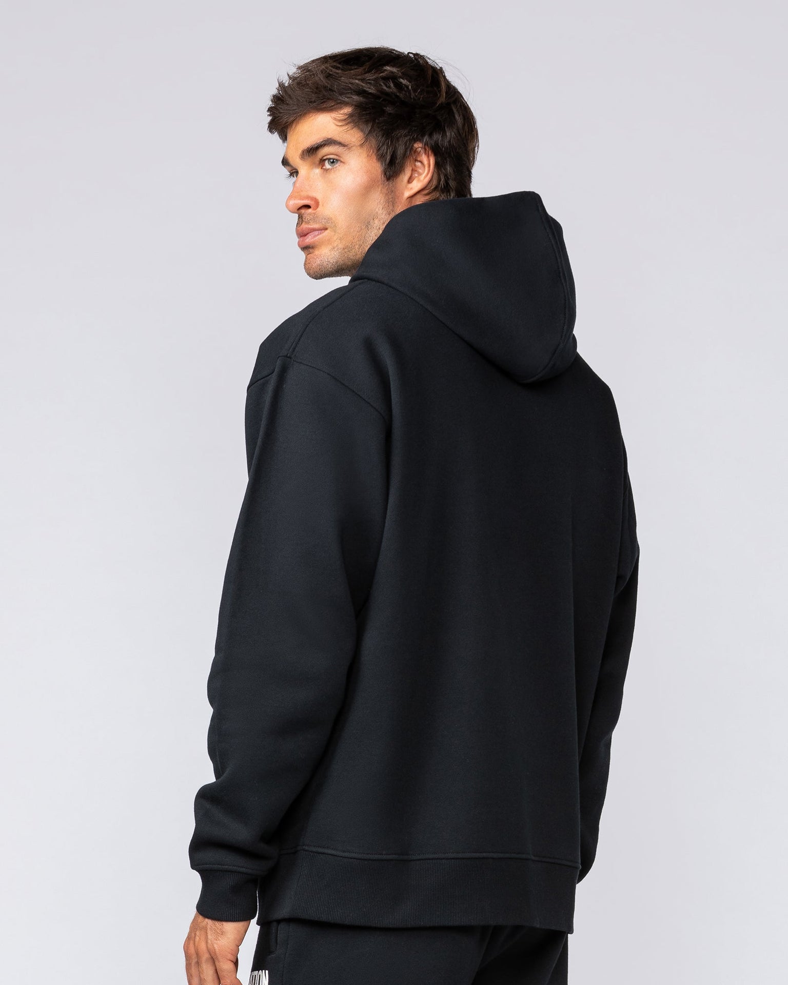 Heritage Oversized Hoodie - Black-Jumpers & Hoodies-XS-032501BLK-XS-MNAPPRL41245-3-Muscle Nation