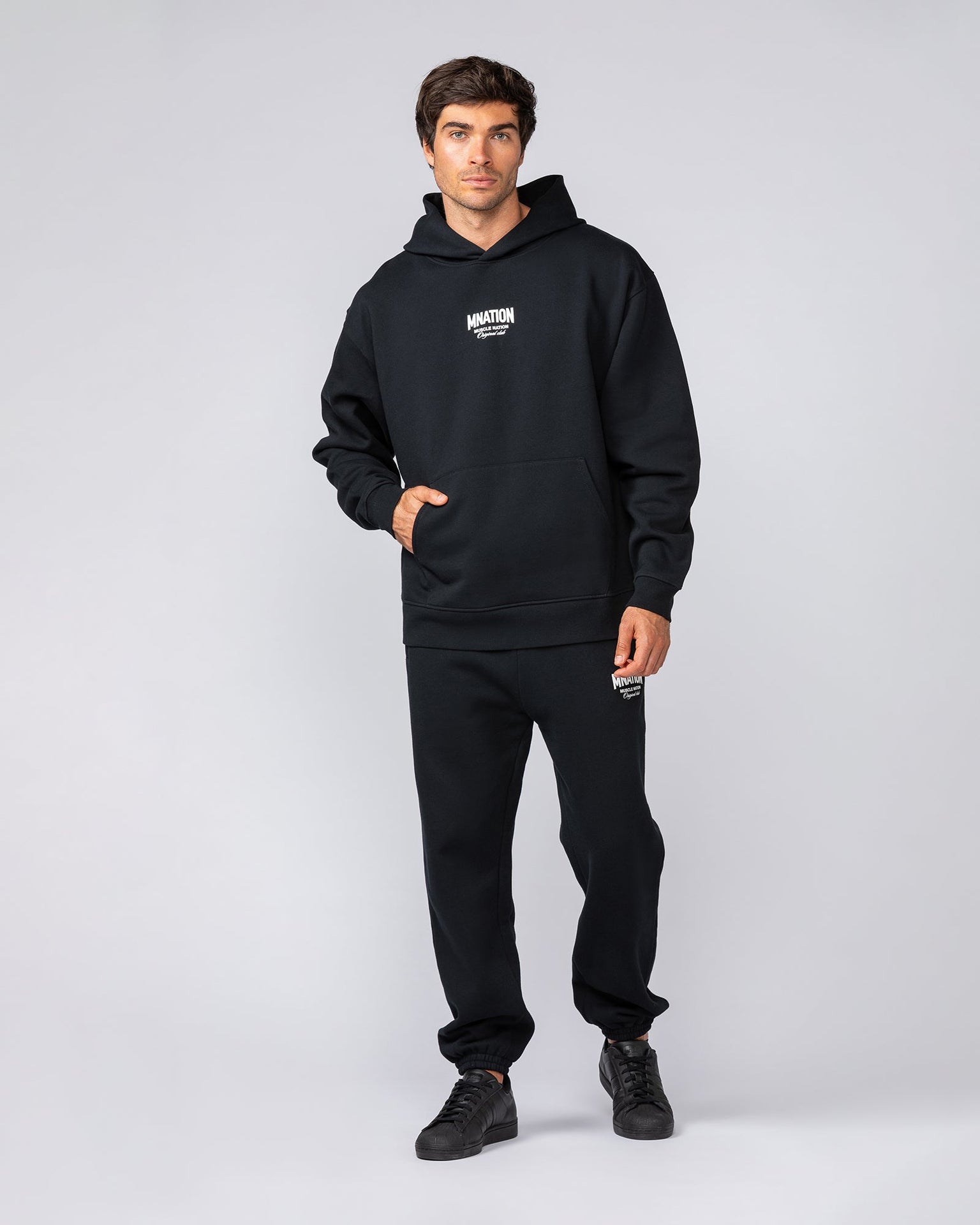 Heritage Trackies - Black-Bottoms-S-032502BLK-S-MNAPPRL41370-5-Muscle Nation