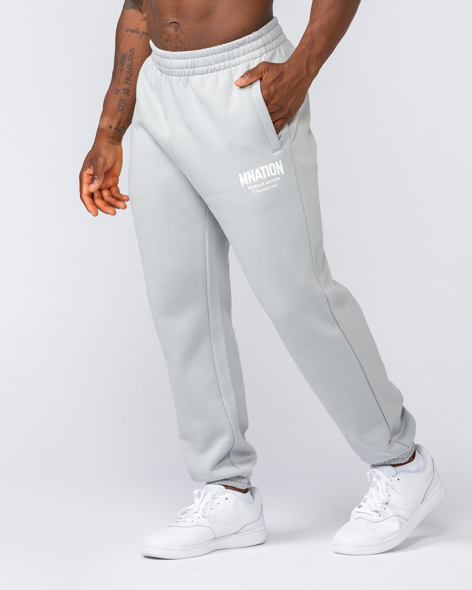 Heritage Trackies - Light Grey-Bottoms-S-032502LTGRY-S-MNAPPRL41363-1-Muscle Nation