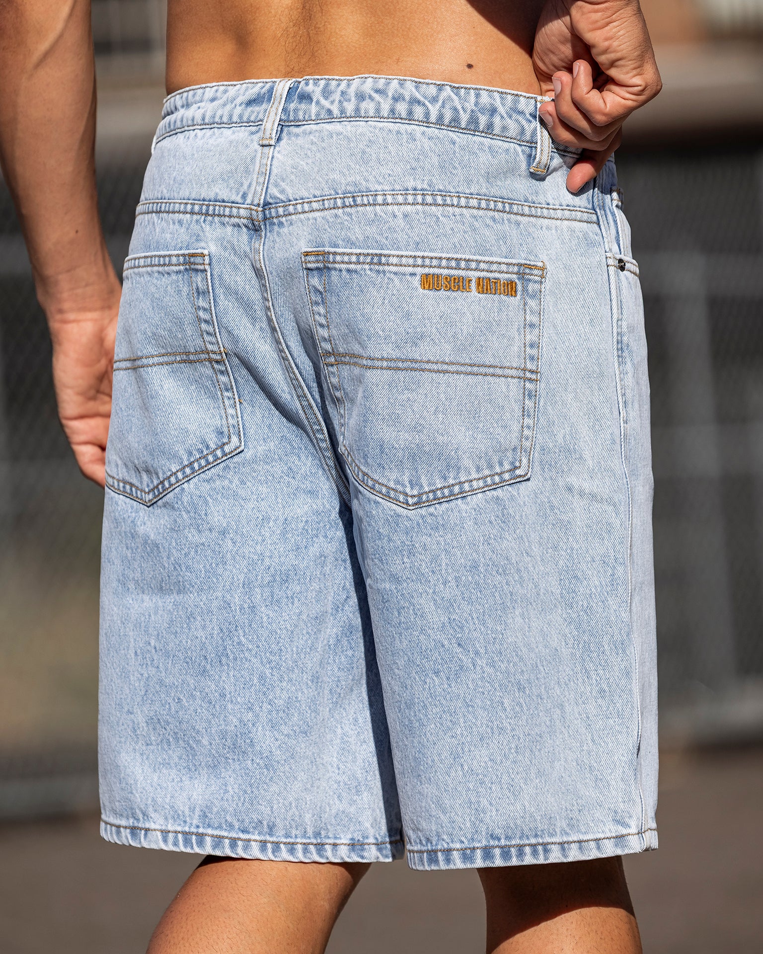 Street Denim Jorts - Washed Denim