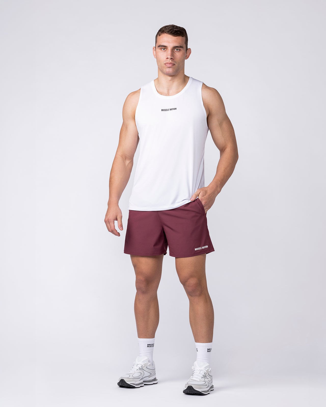 Essential Active 5" Shorts - Maroon