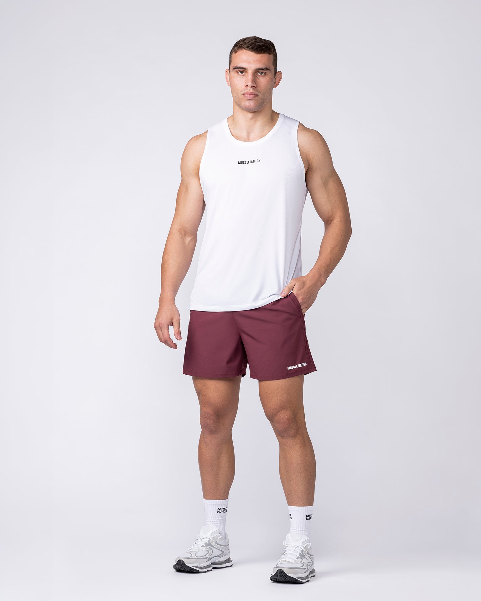 Essential Active 5" Shorts - Maroon