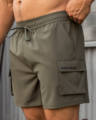 Active Cargo 5" Shorts - Dark Khaki-Shorts-S-022651DKHAKI-S-MNAPPRL49845-1-Muscle Nation