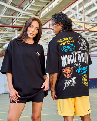 Archives Oversized Tee - Black-T-Shirts-XS-112573BLK-XS-MNAPPRL47234-7-Muscle Nation
