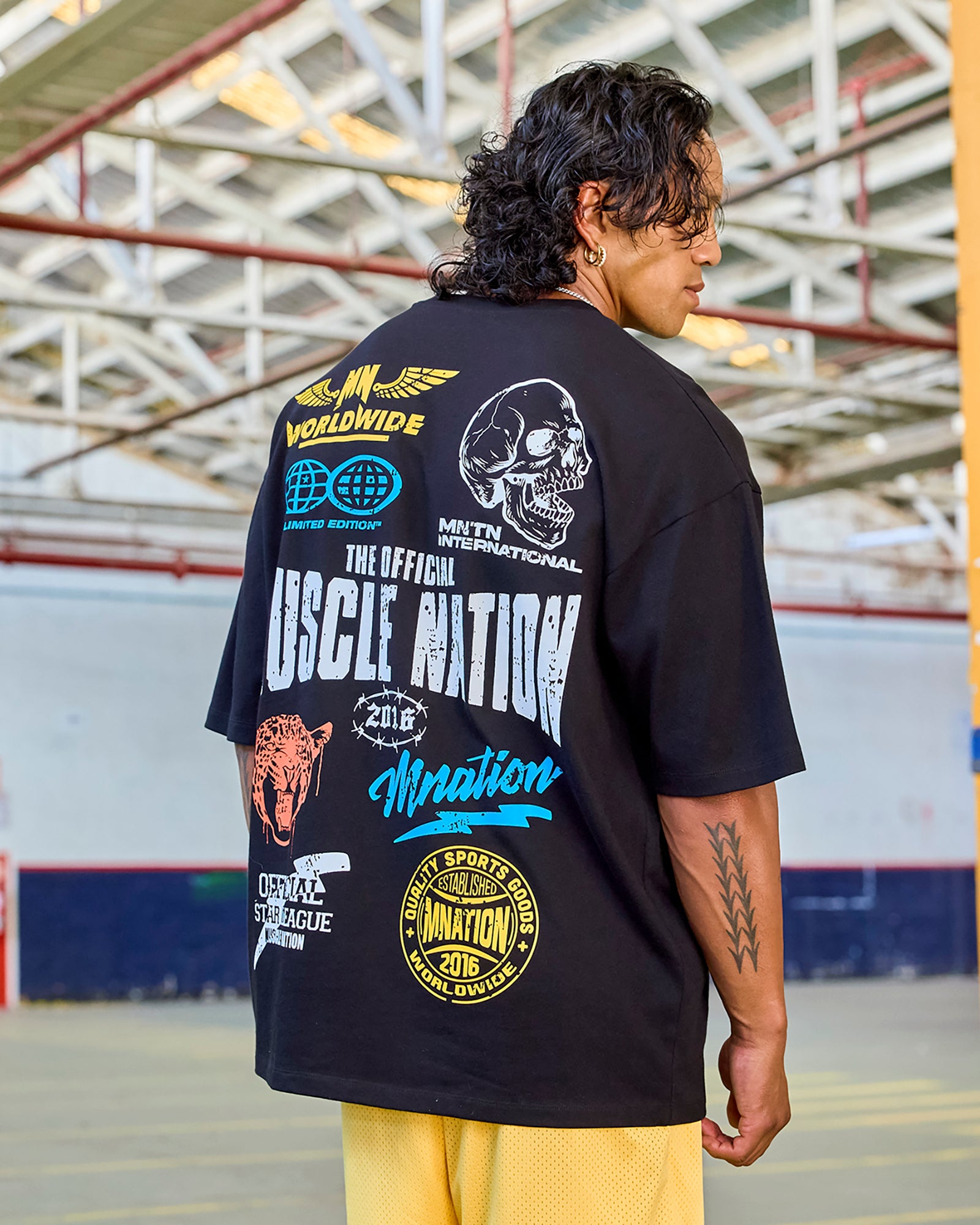 Archives Oversized Tee - Black-T-Shirts-XS-112573BLK-XS-MNAPPRL47234-1-Muscle Nation