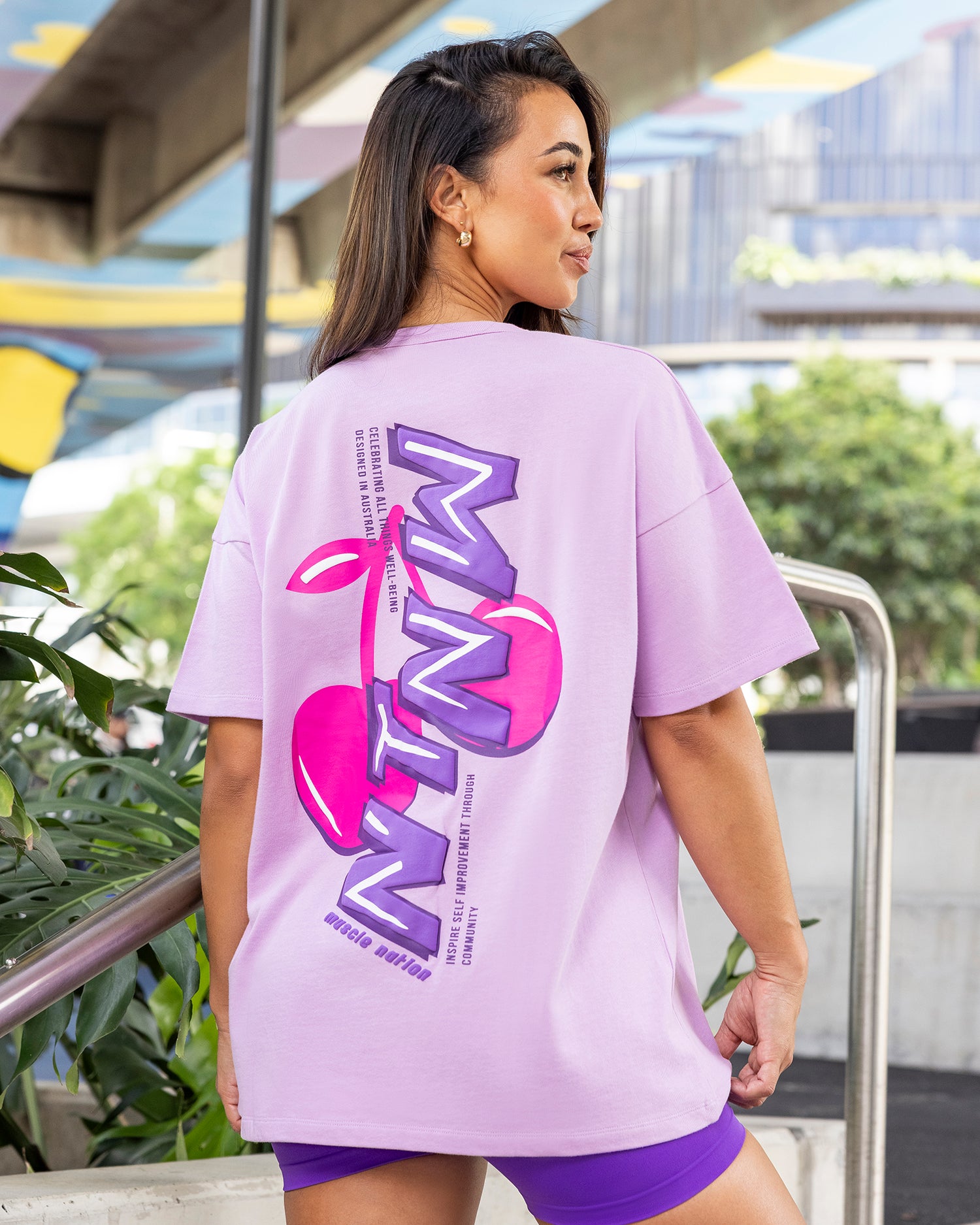 Cherry Oversized Tee - Pixie-T-Shirts-XXS-122502PIX-XXS-MNAPPRL48139-1-Muscle Nation