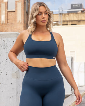 Desire Aura Bra - Navy-Sports Bras-XXS-032602NAVY-XXS-MNAPPRL49014-1-Muscle Nation