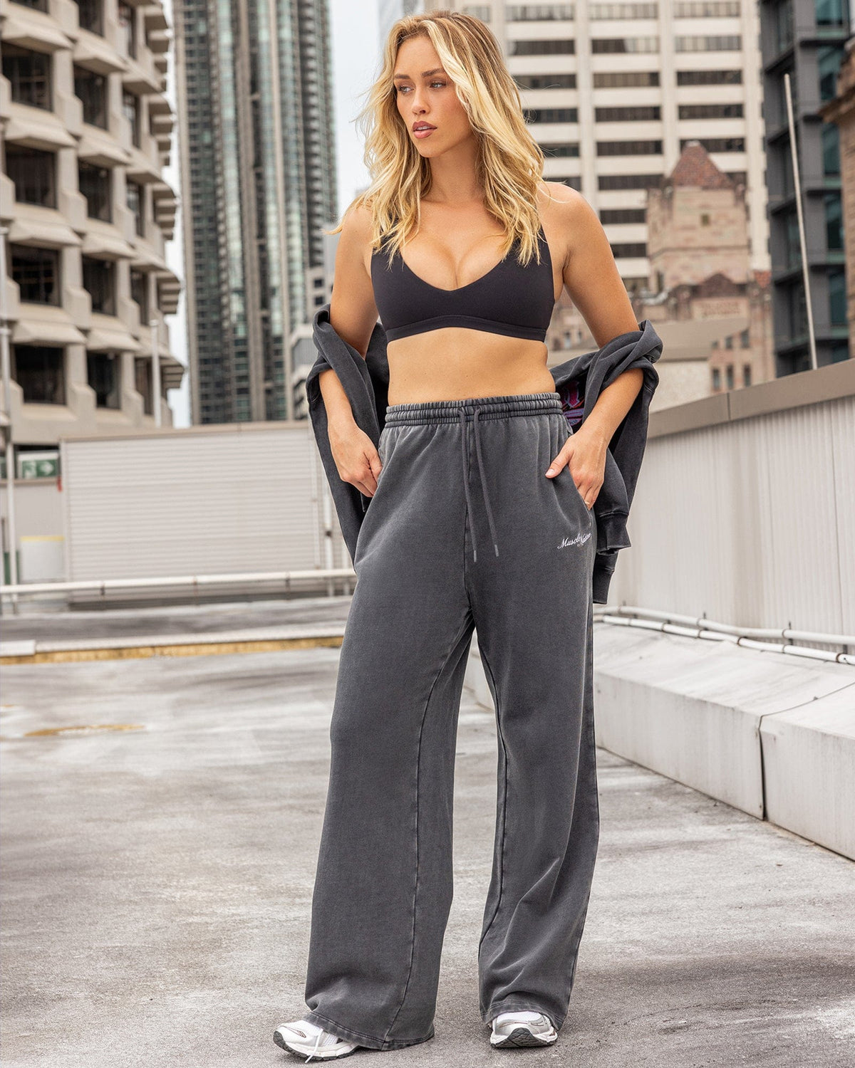 Loopback Straight Leg Vintage Trackies Washed