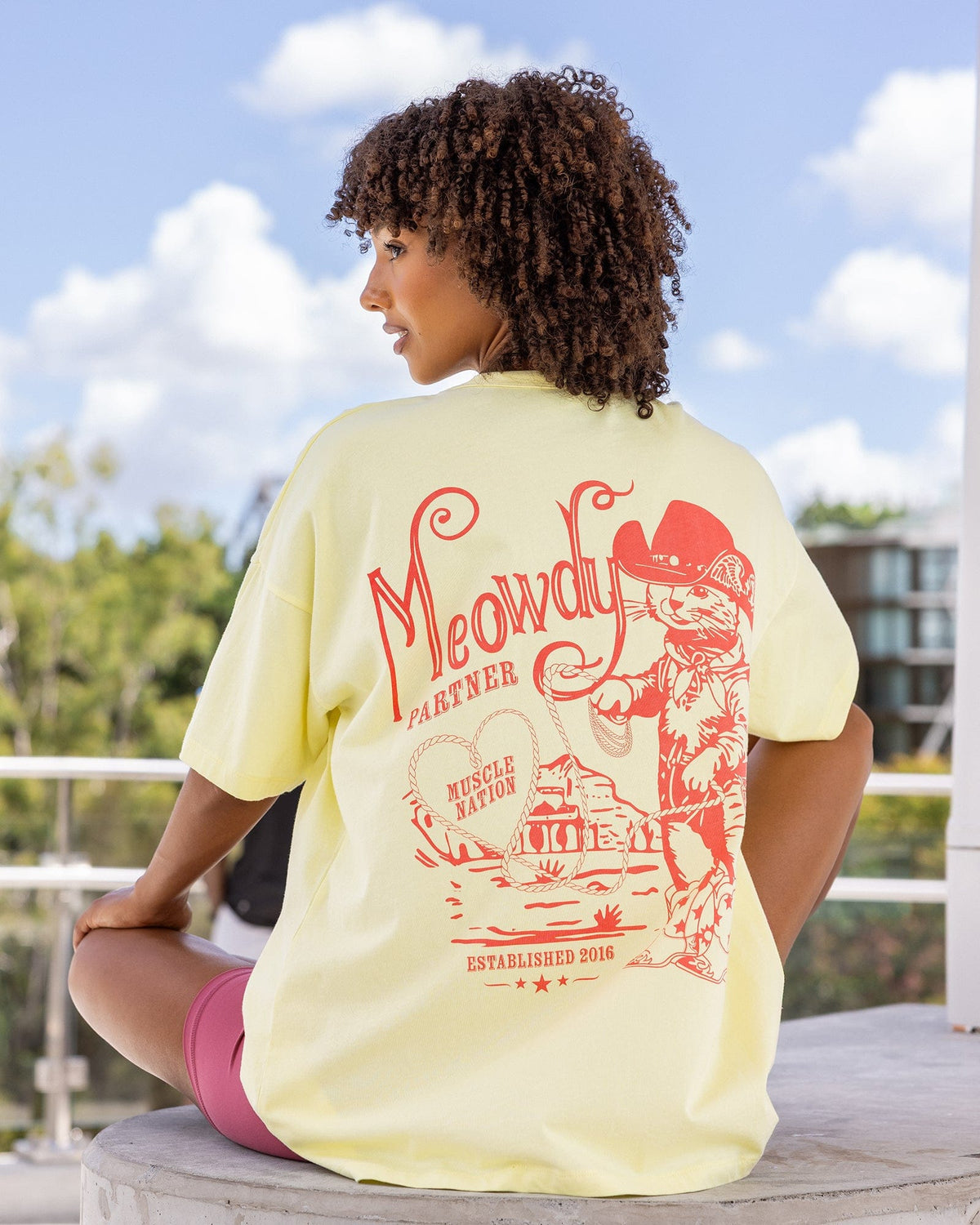 Meowdy Partner Oversized Tee Limoncello
