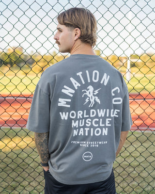 MNation Co Vintage Oversized Tee - Washed Charcoal-T-Shirts-XS-092520WSHTORN-XS-MNAPPRL44278-1-Muscle Nation