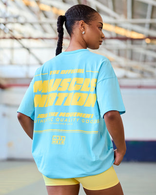 Reset Oversized Tee - Lagoon-T-Shirts-XXS-1125242LGN-XXS-MNAPPRL48216-1-Muscle Nation