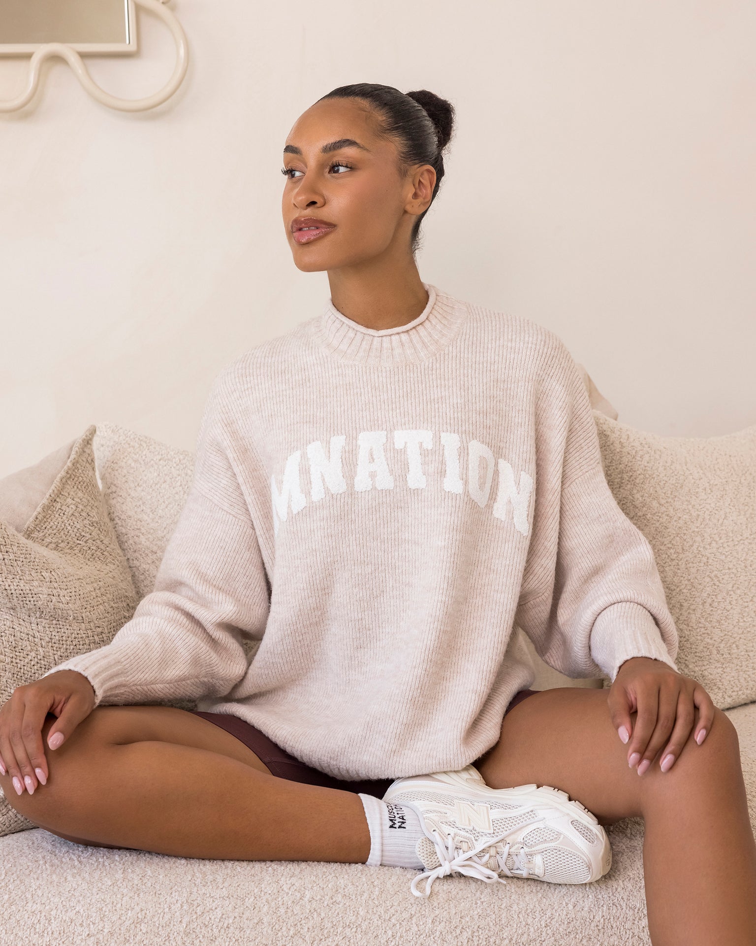 Sorority Knit - Dew Marl-Jumpers & Hoodies-XXS / XS-042602DEWMRL-XXS / XS-MNAPPRL49884-1-Muscle Nation
