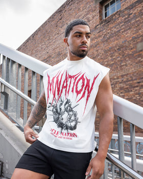 Unchained Boxy Muscle Tank - White
