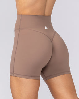 Aura Peachy Invisible Scrunch Midway Shorts - Cookie-Shorts-XXS-082505CKE-XXS-MNAPPRL43705-1-Muscle Nation