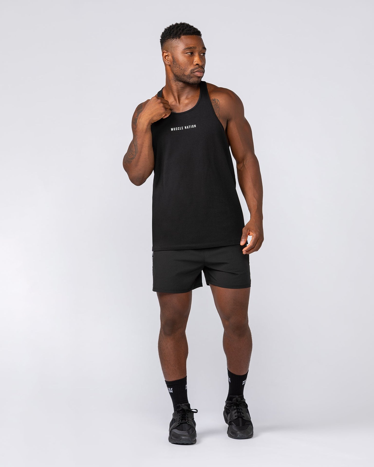 Iconic New Heights 4" Shorts - Black-Shorts-S-042511BLK-S-MNAPPRL41936-6-Muscle Nation
