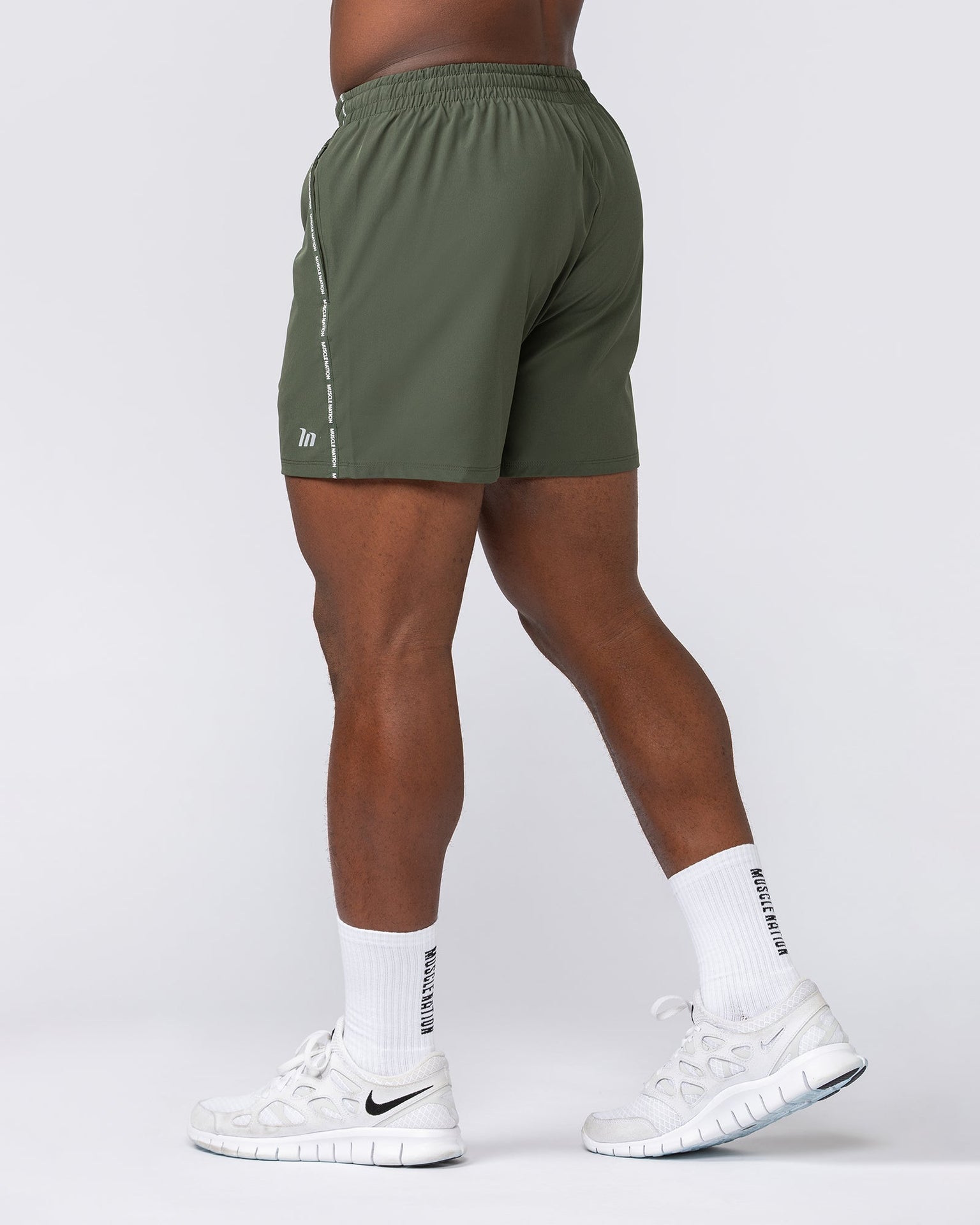 Iconic New Heights 4" Shorts - Dark Khaki-Shorts-S-042511DKHAKI-S-MNAPPRL41943-4-Muscle Nation