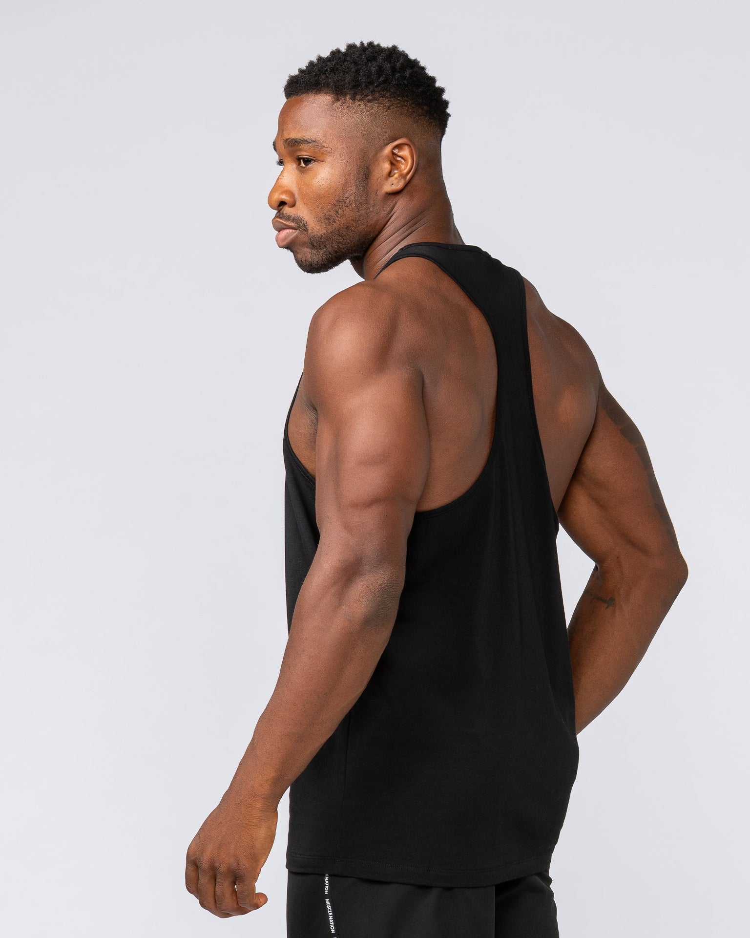 Infinite Y Back Singlet - Black-Singlets & Tanks-S-012309BLK-S-MNAPPRL21421-3-Muscle Nation