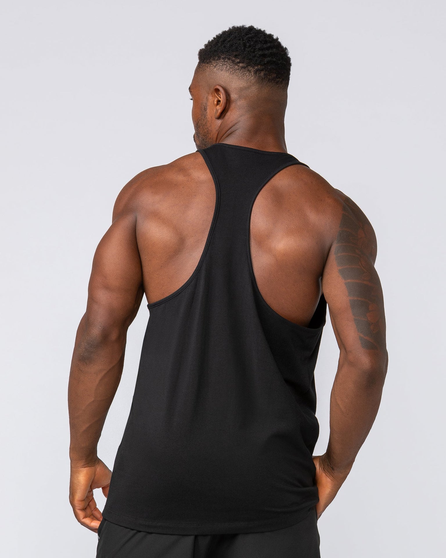 Infinite Y Back Singlet - Black-Singlets & Tanks-S-012309BLK-S-MNAPPRL21421-4-Muscle Nation