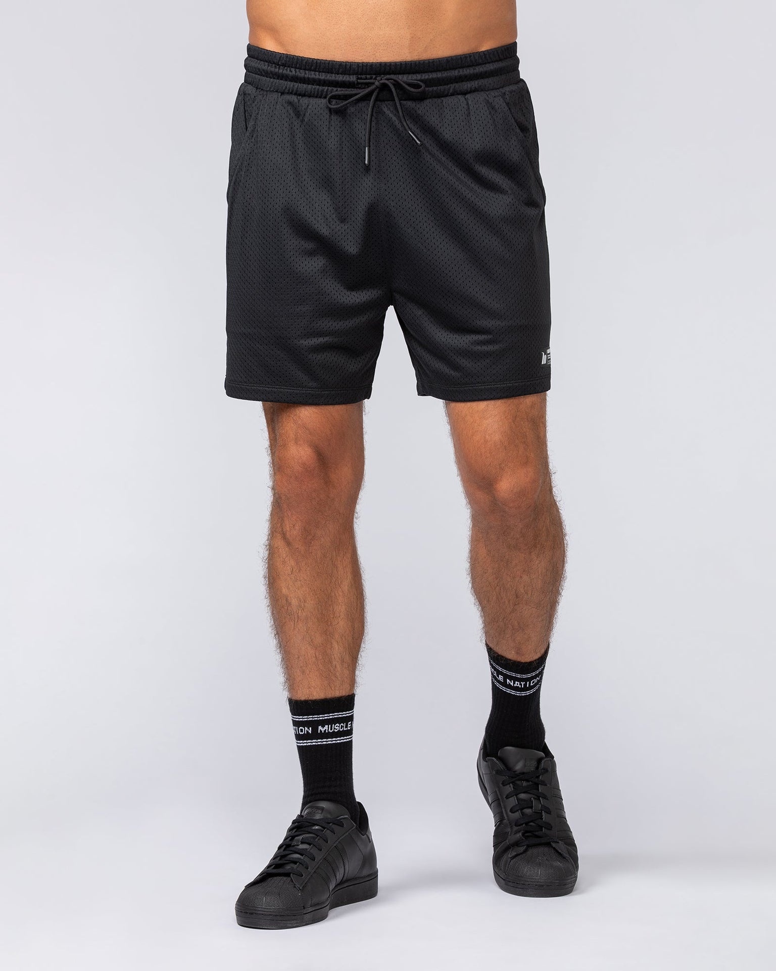 Lay Up 5" Shorts - Black-Shorts-S-072216BLK-S-MNAPPRL16719-2-Muscle Nation