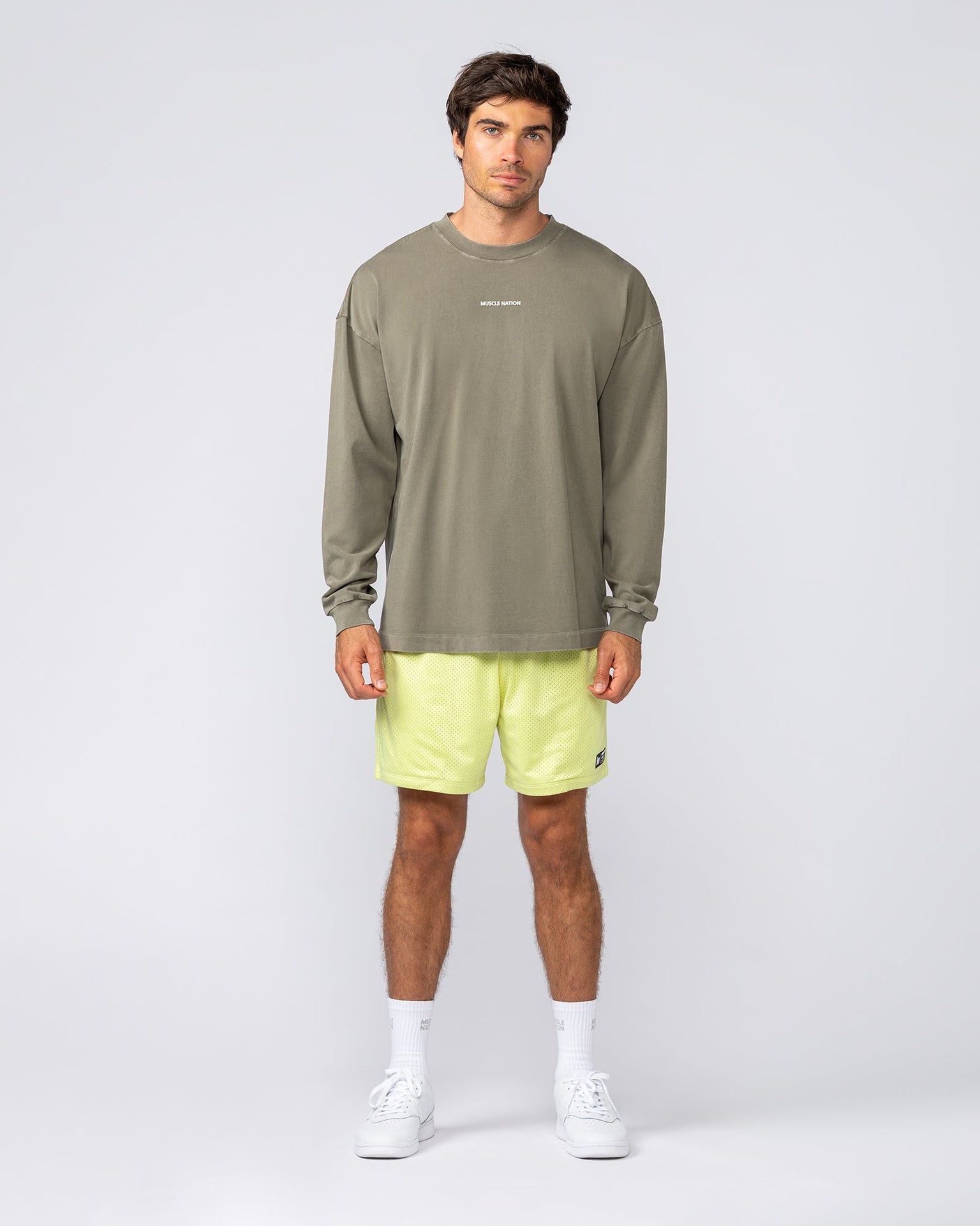 Lay Up 5" Shorts - Pale Limeade-Shorts-S-042518LMADE-S-MNAPPRL41999-5-Muscle Nation