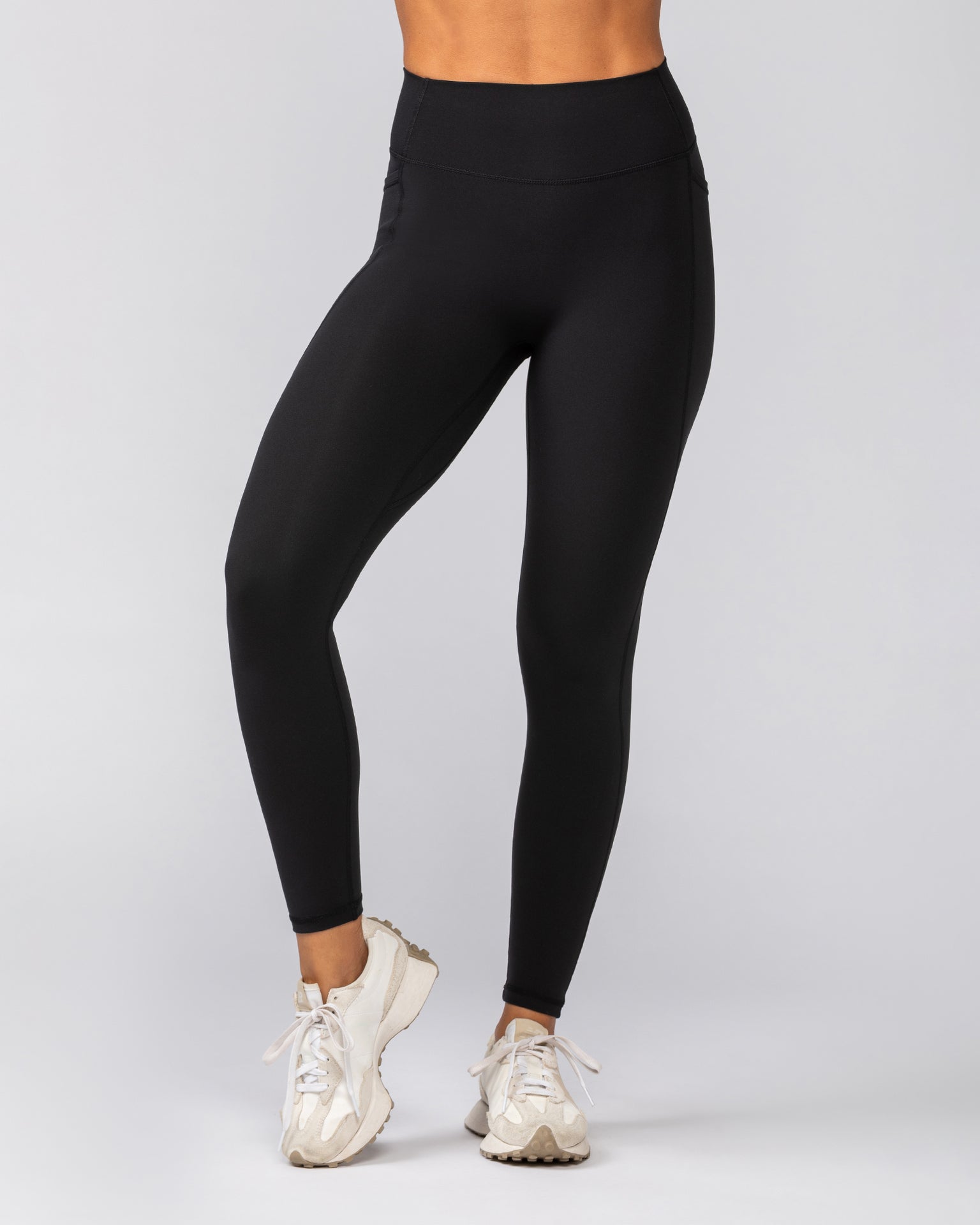 Liberty Pocket Ankle Length Leggings - Black-Leggings-XXS-042536BLK-XXS-MNAPPRL40804-3-Muscle Nation