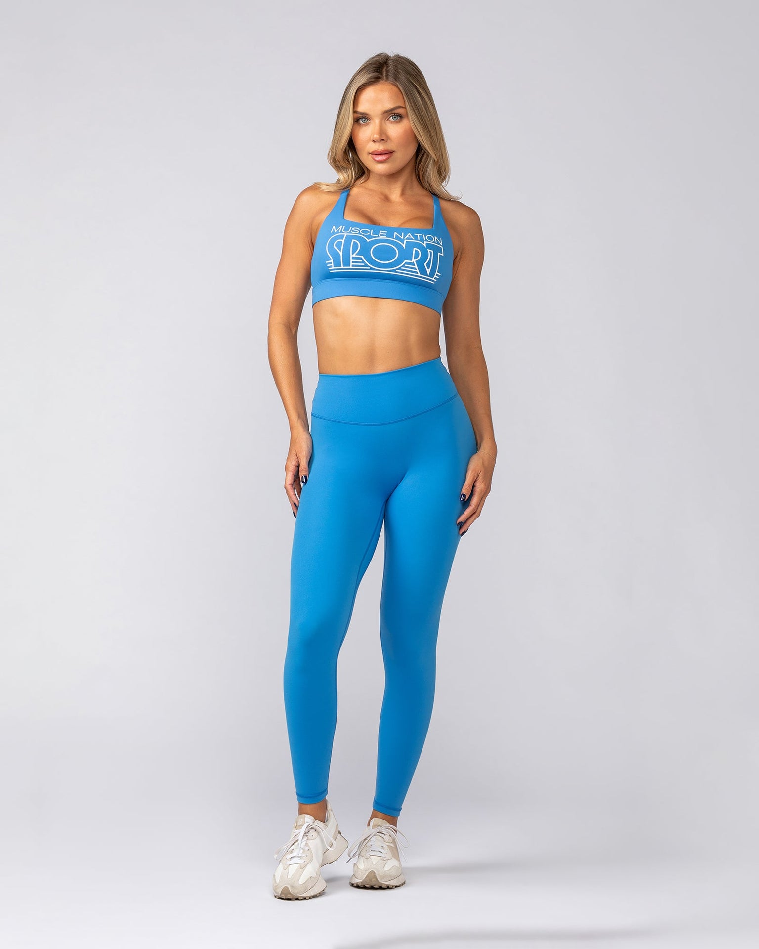 Liberty Zero Rise Ankle Length Leggings - Azure Blue-Leggings-XXS-042534AZRBLU-XXS-MNAPPRL41685-7-Muscle Nation