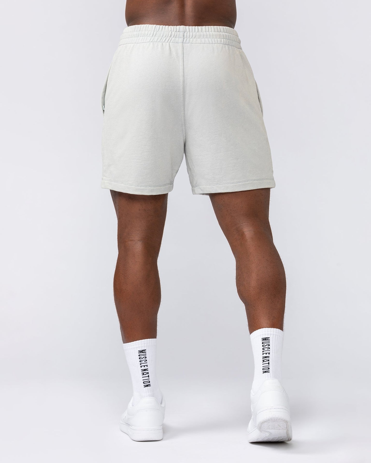 Loopback 5" Sweat Shorts - Washed Light Grey-Shorts-S-032520WSHLTGRY-S-MNAPPRL41412-6-Muscle Nation