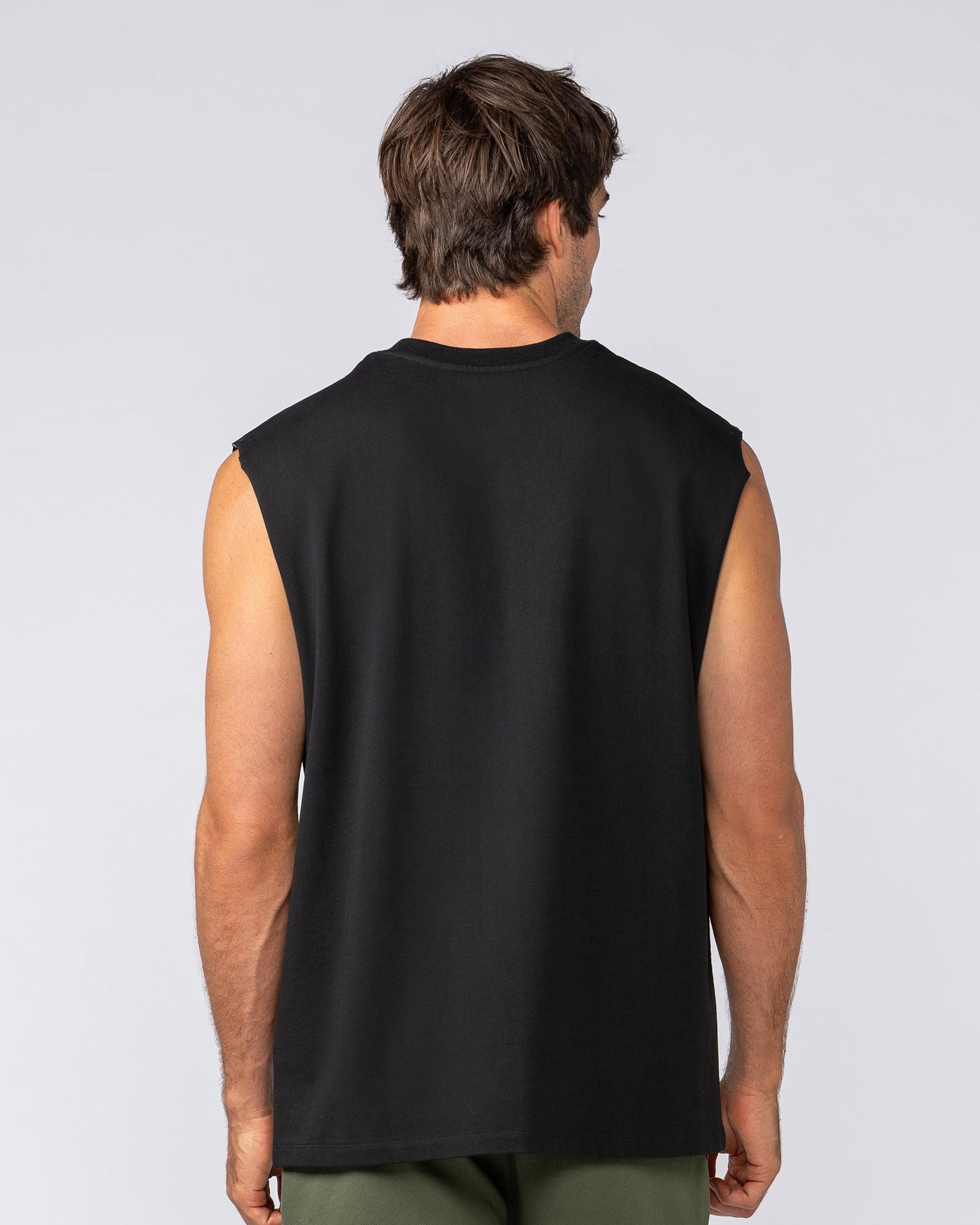 Loopback Muscle Tank - Black-Singlets & Tanks-S-042510BLK-S-MNAPPRL41852-4-Muscle Nation
