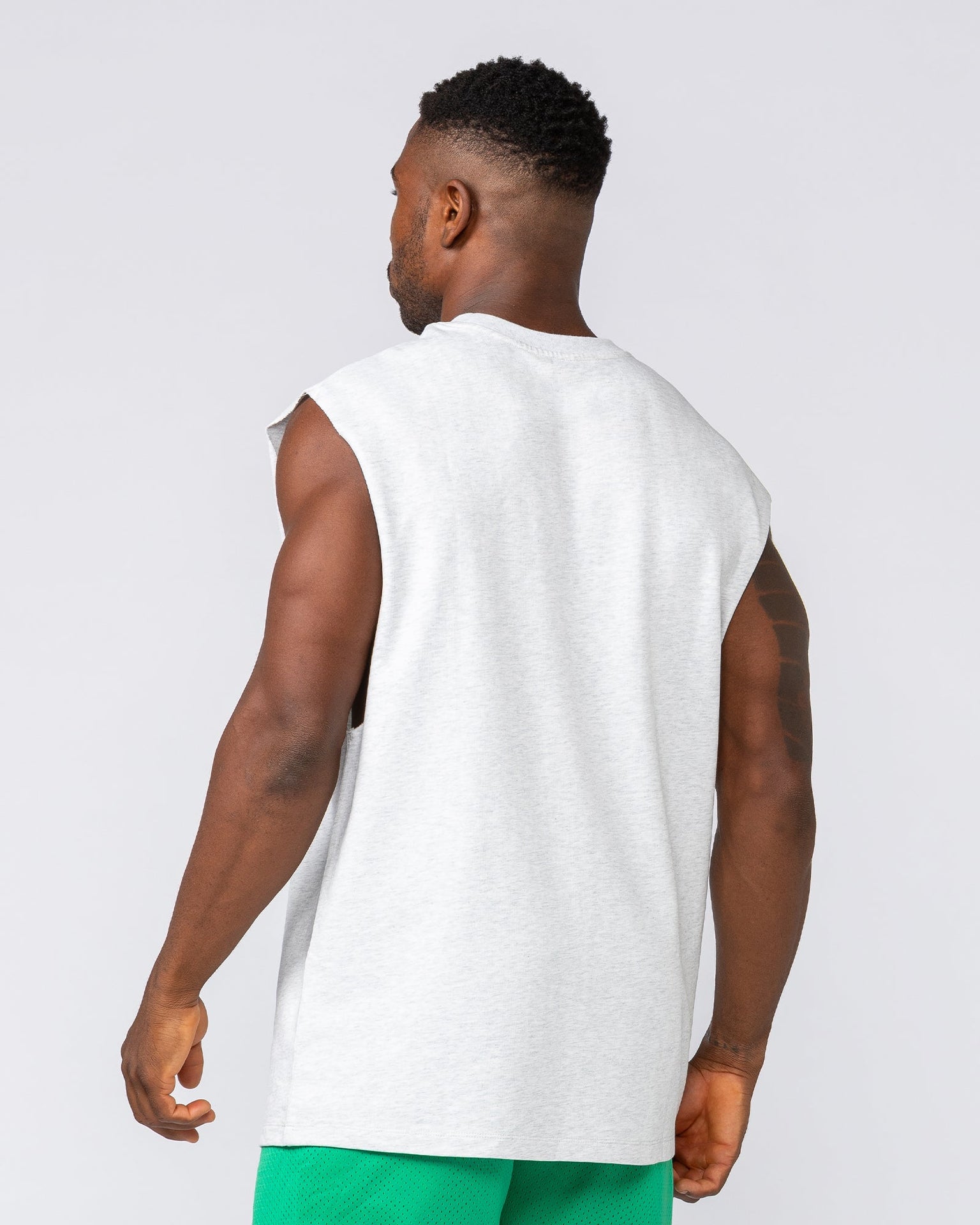 Loopback Muscle Tank - Snow Grey Marl-Singlets & Tanks-S-042510SNGRYMR-S-MNAPPRL41859-4-Muscle Nation