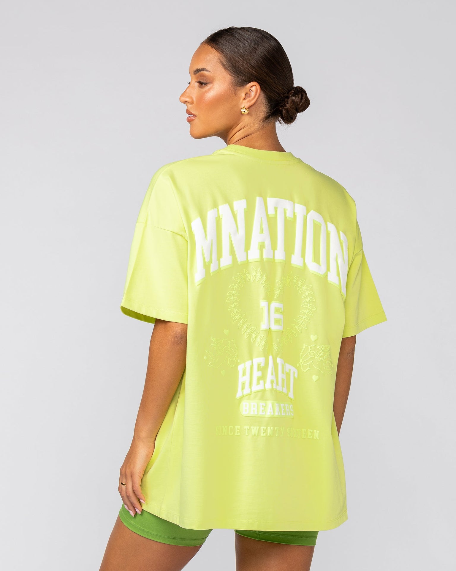 Lovers Oversized Tee - Limeade-T-Shirts-XXS-022538LMADE-XXS-MNAPPRL42068-1-Muscle Nation