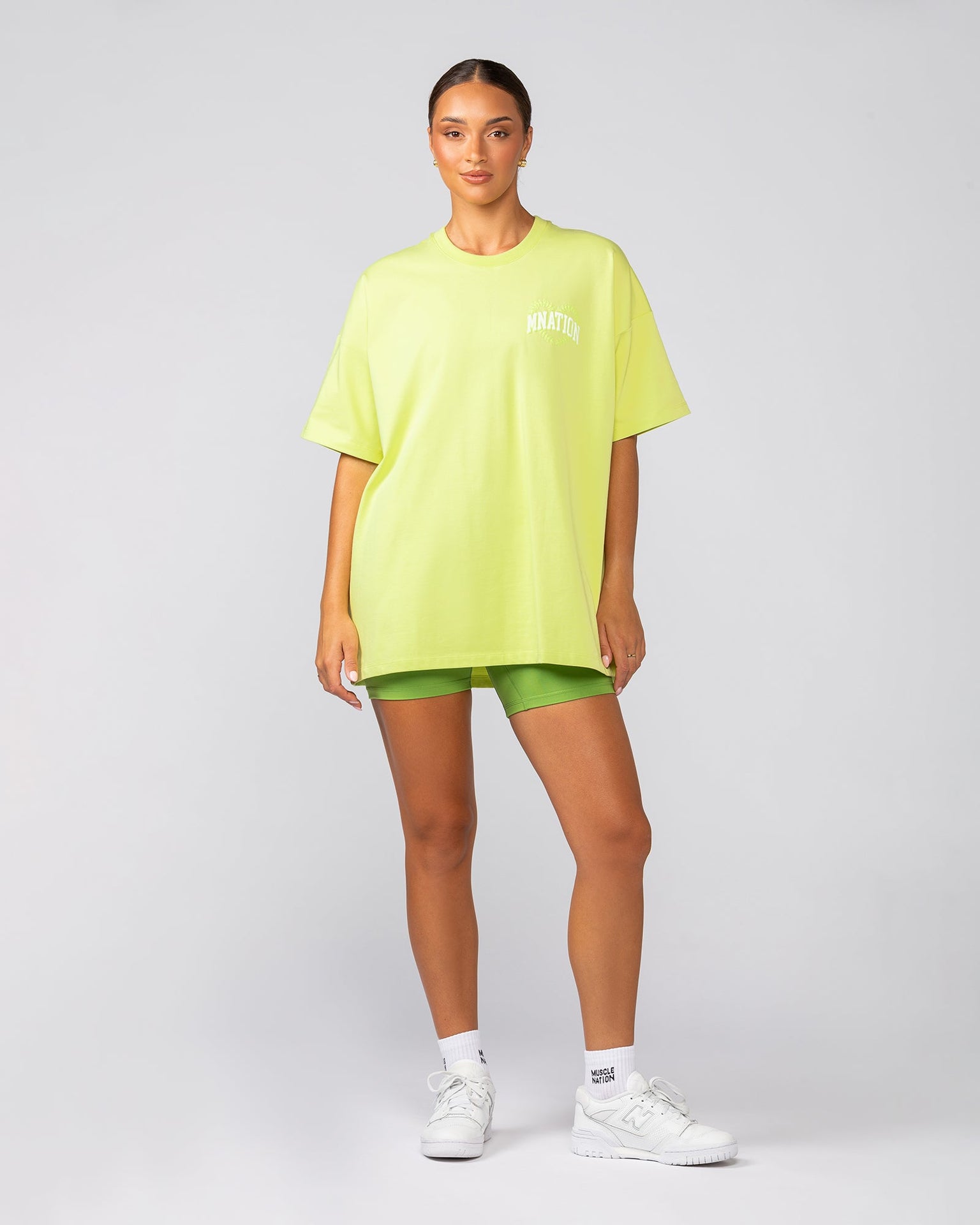 Lovers Oversized Tee - Limeade-T-Shirts-XXS-022538LMADE-XXS-MNAPPRL42068-6-Muscle Nation