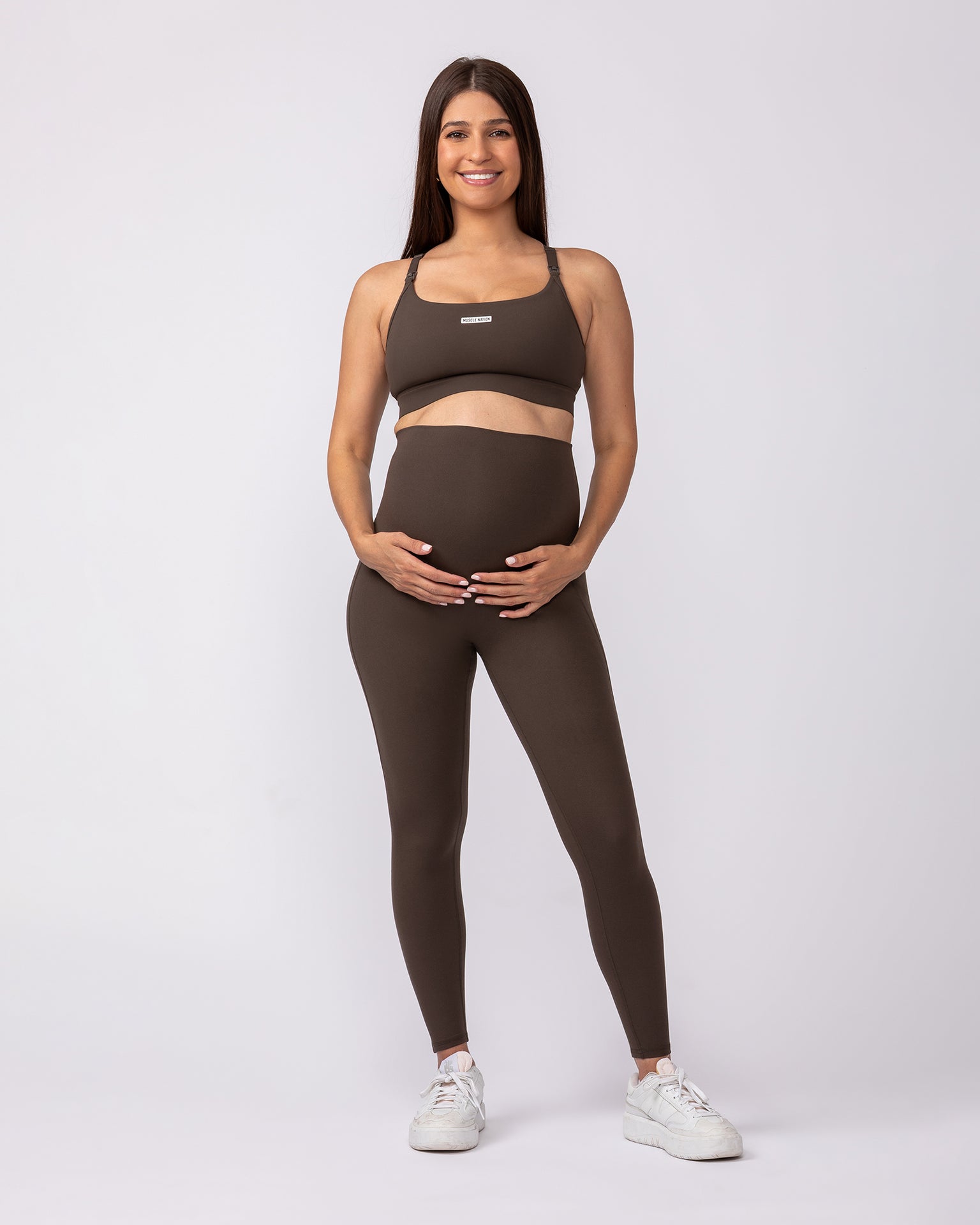 Maternity Aura Bra - Deep Brown-Maternity-XS-092416DEPBRN-XS-MNAPPRL42185-5-Muscle Nation