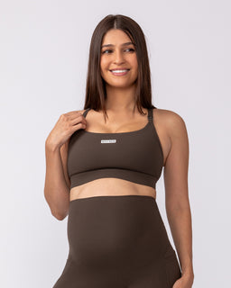 Maternity Aura Bra Deep Brown - Muscle Nation maternity bra