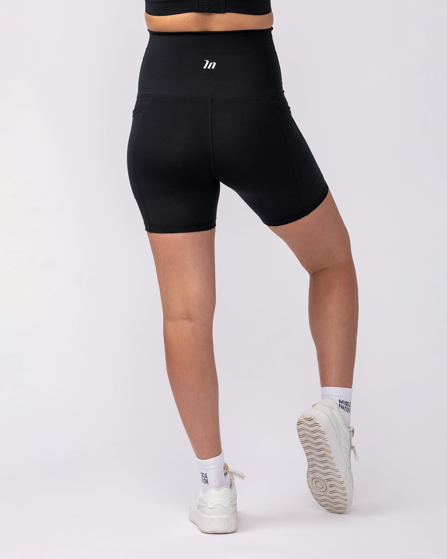 Maternity Everyday Pocket Bike Shorts - Black-Maternity-XS-92417BLK-XS-MNAPPRL42751-5-Muscle Nation
