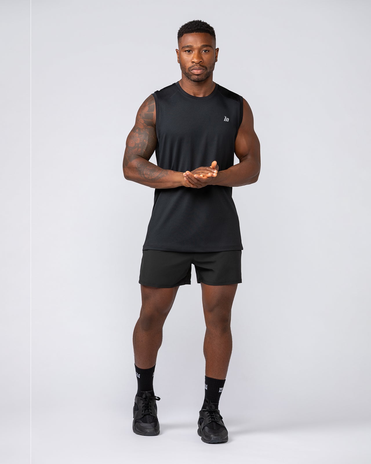 Ventilation Tank - Black-Singlets & Tanks-S-062107BLK-S-MNAPPRL11620-6-Muscle Nation